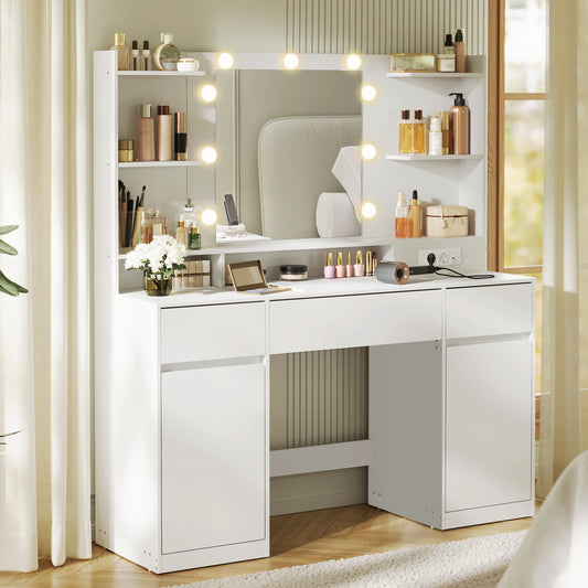 Tocador con espejo y luz LED